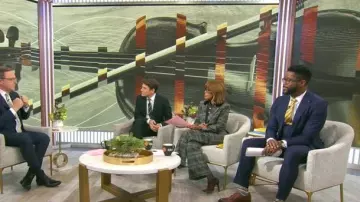 Tuckernuck Isle of Skye Plaid Rowan Pants worn by Gayle King as seen in CBS Mornings on November 25, 2025