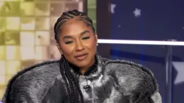 Leo Season Sky Pony Hair Jacket worn by Jordan Chiles as seen in Good Morning America on November 26, 2025