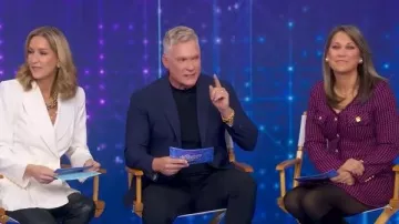 Derek Lam 10 Crosby Long Sleeve Tweed Mini Dress worn by Ginger Zee as seen in Good Morning America on November 26, 2025