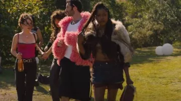 Jean Paul Gaultier Vintage Denim Layered Deconstructed Mini Skirt worn by Alani (True Whitaker) as seen in I Love LA (S01E04)