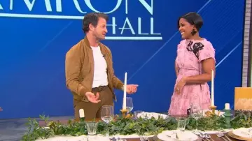 Erdem Asymmetric Fringed Dress worn by Tamron Hall as seen in Tamron Hall Show on November 25, 2025