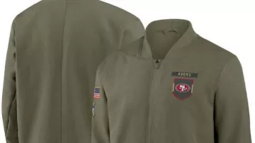 SF 49ers 2025 Salute to Service Sideline Bomber Jacket