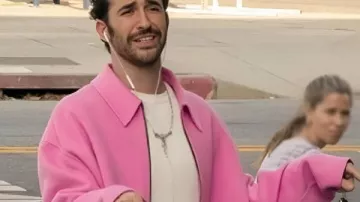I Love LA 2025 Jordan Firstman Pink Jacket worn by Charlie (Jordan Firstman) in I Love LA (S01)