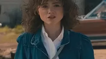 Stranger Things S05 Nancy Wheeler Denim Jacket worn by Nancy Wheeler (Natalia Dyer) as seen in Stranger Things (S05)