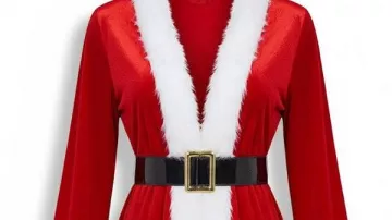 Women Red Santa Costume Robe