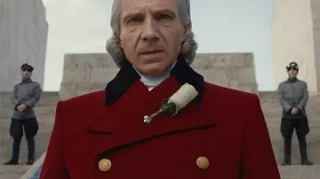 The Hunger Games Ralph Fiennes Red Coat worn by (Ralph Fiennes) in The Hunger Games: Sunrise on the Reaping
