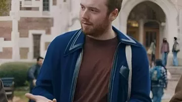 Poetic License 2025 Cooper Hoffman Blue Jacket of Ari Zimmer (Cooper Hoffman) in Poetic License