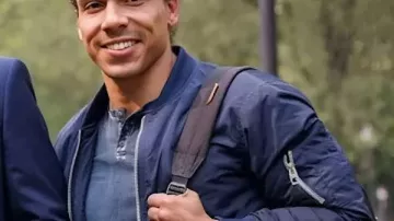 Boston Blue 2025 Jeramie Burgos Bomber Jacket worn by (Jeramie Burgos) in Boston Blue (S01)