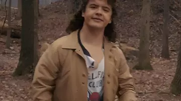 Stranger Things S05 Dustin Henderson Beige Coat worn by Dustin Henderson (Gaten Matarazzo) as seen in Stranger Things (S05)