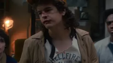 Stranger Things S05 Gaten Matarazzo Hellfire Club T-Shirt as seen in Stranger Things (S05)