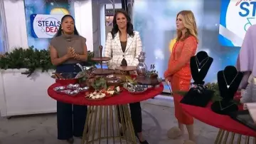 LaQuan Smith Lace Overlay Sequin Midi Skirt worn by Jill Martin as seen in Today on November 27, 2025