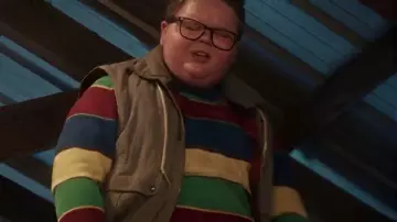 Stranger Things S05 Jake Connelly Striped Sweater as seen in Stranger Things (S05)