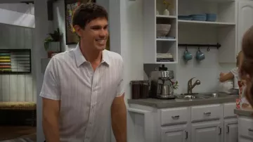 TravisMathew Meant for More Short Sleeve Button-Up Shirt worn by Dr. John Finnegan (Tanner Novlan) as seen in The Bold and the Beautiful on November 26, 2025