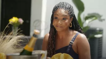 Seroya Davina Satin One Shoulder Mini Dress worn by Tiffany Haddish as seen in Tiffany Haddish Goes Off (S01E01)