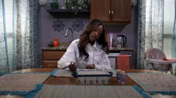 Zimmermann Illuminate Utility Mini Dress worn by Karen Mott (Ebony Obsidian) as seen in Tyler Perry's Sistas (S09E18)