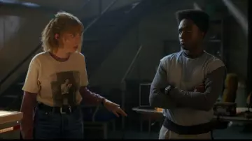 Classic Look, Modern Toughness: Square G-SHOCK DW5600E-1V worn by Lucas Sinclair (Caleb McLaughlin) in Stranger Things (S05E04)