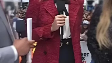 Lace Trench Coat worn by Savannah Guthrie in Watch celebrity interviews, entertaining tips and TODAY Show exclusives | TODAY All Day - Nov. 27