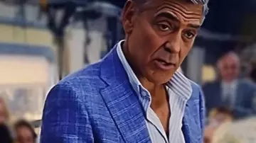 Jay Kelly George Clooney Blue Blazer worn by Jay Kelly (George Clooney) in Jay Kelly