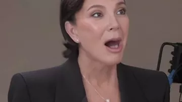 The Kardashians S7 Kris Jenner Black Tuxedo Coat worn by Self (Kris Jenner) in The Kardashians (S06)