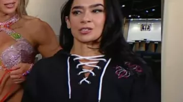 AJ Lee Smackdown 2025 Black Hoodie of AJ Mendez in WWE SmackDown