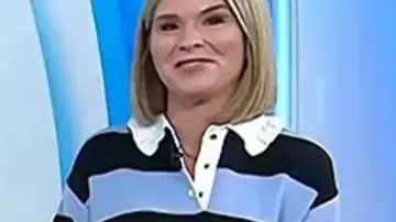 The Today Show 2025 Jenna Bush Hager Stripe Rugby ShirtT of Savannah Guthrie in Today