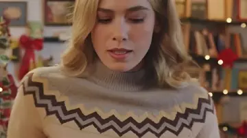 Christmas on Every Page 2025 Rose Reid Beige Sweater (Rose Reid) as seen in Christmas on Every Page