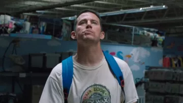 Mr. Zogs Sex Wax T-Shirt worn by Jeffrey Manchester (Channing Tatum) in Roofman