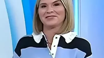 Camiseta de rugby a rayas 2025 de Jenna Bush Hager vista en Today