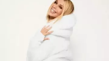 Chaqueta sherpa con capucha de Jill Martin con capucha de la NBA y sudaderas femeninas de la NFL