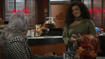 Fashion Nova Feel It Out Turtleneck Sweater Set worn by Eva Thomas (Ambyr Michelle) as seen in Beyond the Gates (S01E177)