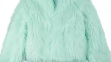 The Life Of A Showgirl Mint Faux Fur Coat worn by Taylor Swift in ???? FIRST LOOK: Taylor Swift’s “The Life of a Showgirl” Merch Drop | Emergency Episode