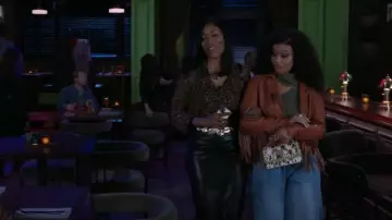 Mauritius Leather Fringe Jacket worn by Eva Thomas (Ambyr Michelle) as seen in Beyond the Gates (S01E178)