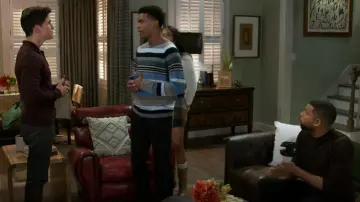 PS Paul Smith Stripe Merino Wool Crewneck Sweater worn by Tyrell Richardson (Jaden Lucas Miller) as seen in Beyond the Gates (S01E179)