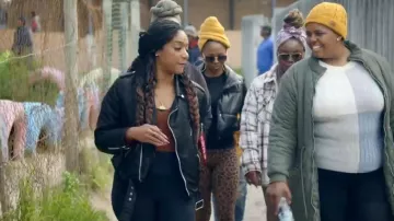 Alpha Industries Outlaw Biker Jacket worn by Tiffany Haddish as seen in Tiffany Haddish Goes Off (S01E02)
