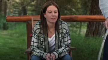 Free People McGregor Cardigan worn by Katie Fleming Morris (Baye McPherson) as seen in Heartland (S19E09)