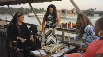 Willow & Wind Black and White Two Pc Set worn by Sparkle Clark as seen in Tiffany Haddish Goes Off (S01E02)