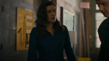 Lafayette 148 New York Baroque Embroidered Dress worn by Dr. Sasha Lubbock (Inga Schlingmann) as seen in Watson (S02E07)