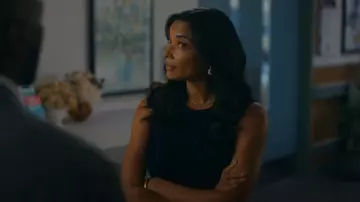 Donna Karan Scuba Crepe Hardware Sheath Dress worn by Dr. Mary Morstan (Rochelle Aytes) as seen in Watson (S02E07)