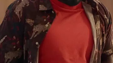 Leopard Graphic Shirt worn by Howard (Ron Funches) in Loot