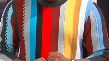Multicolored Stripe Sweater worn by (Roy Wood Jr.) in The Kelly Clarkson Show