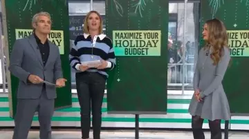 Fleur du Mal Henley Flared Corset Dress worn by Nicole Lapine as seen in Today on November 28, 2025