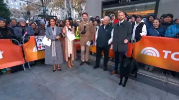 Simkhai Gianni Embellished Coat worn by Laura Jarrett as seen in Today on November 28, 2025