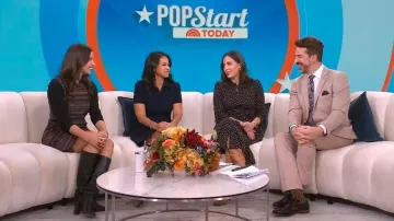 Boden Anita Long Sleeve Shirt Dress worn by Hallie Jackson as seen in Today on November 28, 2025