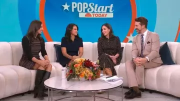 Boden Anita Long Sleeve Shirt Dress worn by Hallie Jackson as seen in Today on November 28, 2025