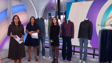 Scanlan Theodore Crepe Knit Mini Zip Dress worn by Laura Jarrett as seen in Today on November 28, 2025