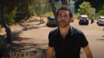 Prada Pique Polo Shirt worn by Charlie (Jordan Firstman) as seen in I Love LA (S01E05)