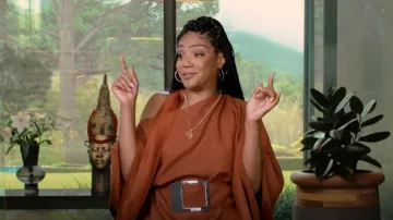 Taller Marmo Belted Maxi Dress worn by Tiffany Haddish as seen in Tiffany Haddish Goes Off (S01E03)