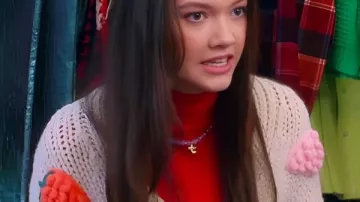 Electric Bloom 2025 Ruby Marino Grapes Cardigan worn by Tulip (Ruby Marino) as seen in Electric Bloom (S01)