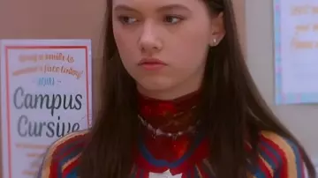 Electric Bloom Ruby Marino Star Print Cardigan worn by Tulip (Ruby Marino) as seen in Electric Bloom (S01)