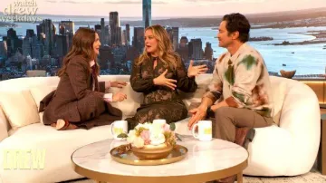 Zimmermann Memento Long Sleeve Lace Maxi Dress worn by Alicia Silverstone as seen in The Drew Barrymore Show on November 28, 2025